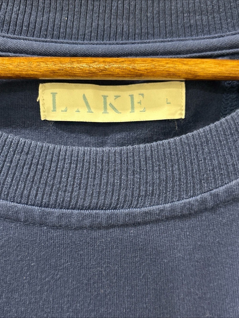 Lake DreamModal Relax Long Sleeve French Terry Lounge Pajama Shirt Size L Blue - Picture 2 of 7